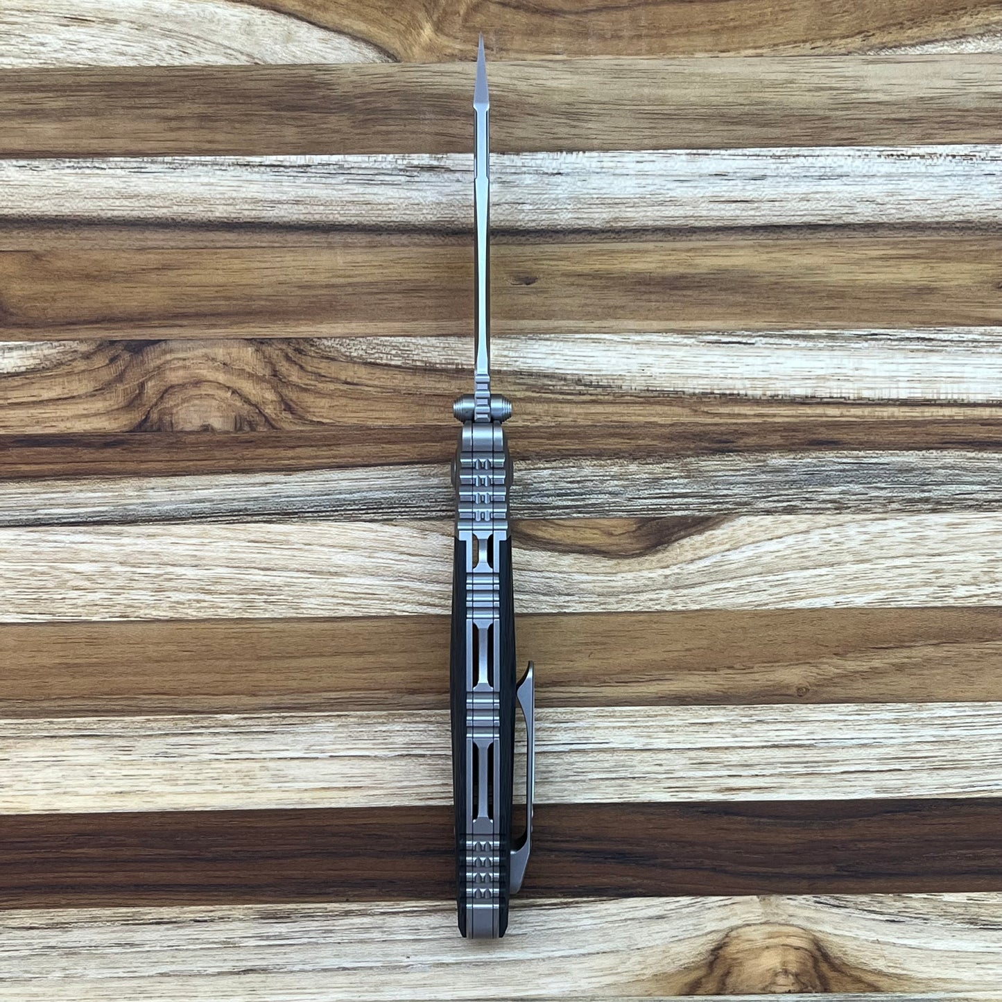 Microtech Socom Bravo Mini T/E 3.5" Bead Blast P/S Folding Knife w/ TI Pivot & Titanium/Carbon Fiber Handle