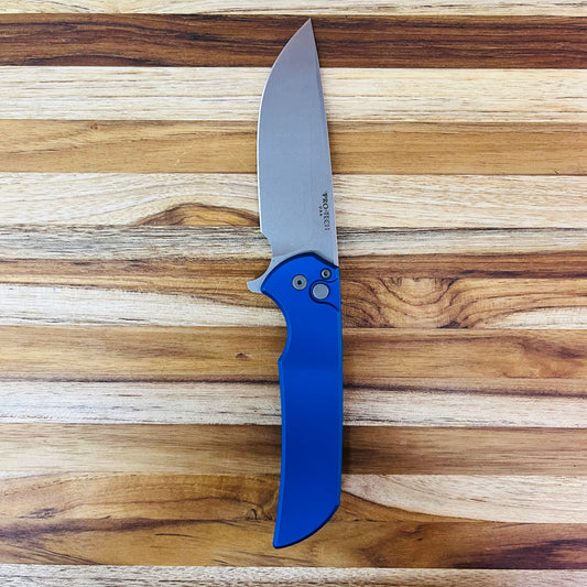 Pro-Tech Mordax 3.5" Flipping Knife w/ Blue Aluminum Handle