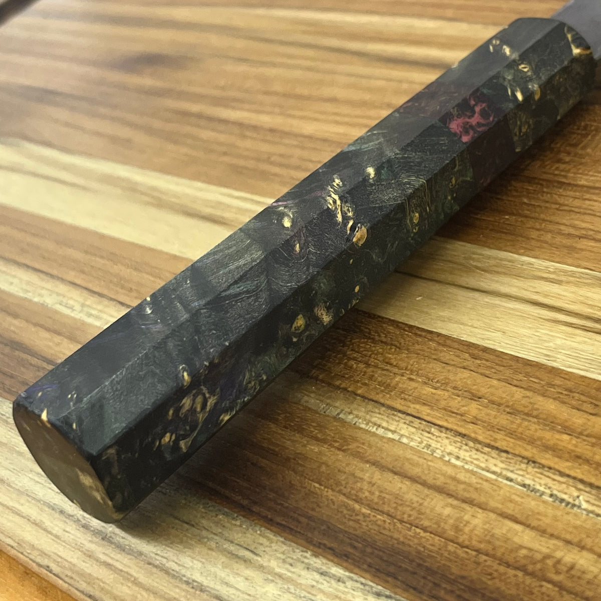 Burningsword Ironworks 240mm (9.5") Tall Gyuto w/ Maple Burl Handle