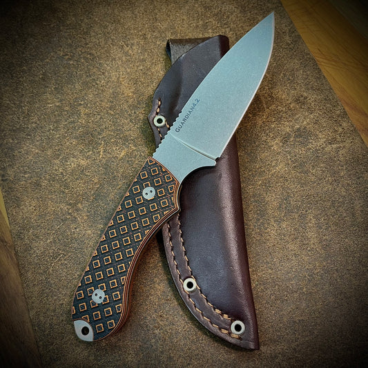 Bradford Knives Guardian 4.2 Magnacut Textured Tiger Stripe Fixed Blade