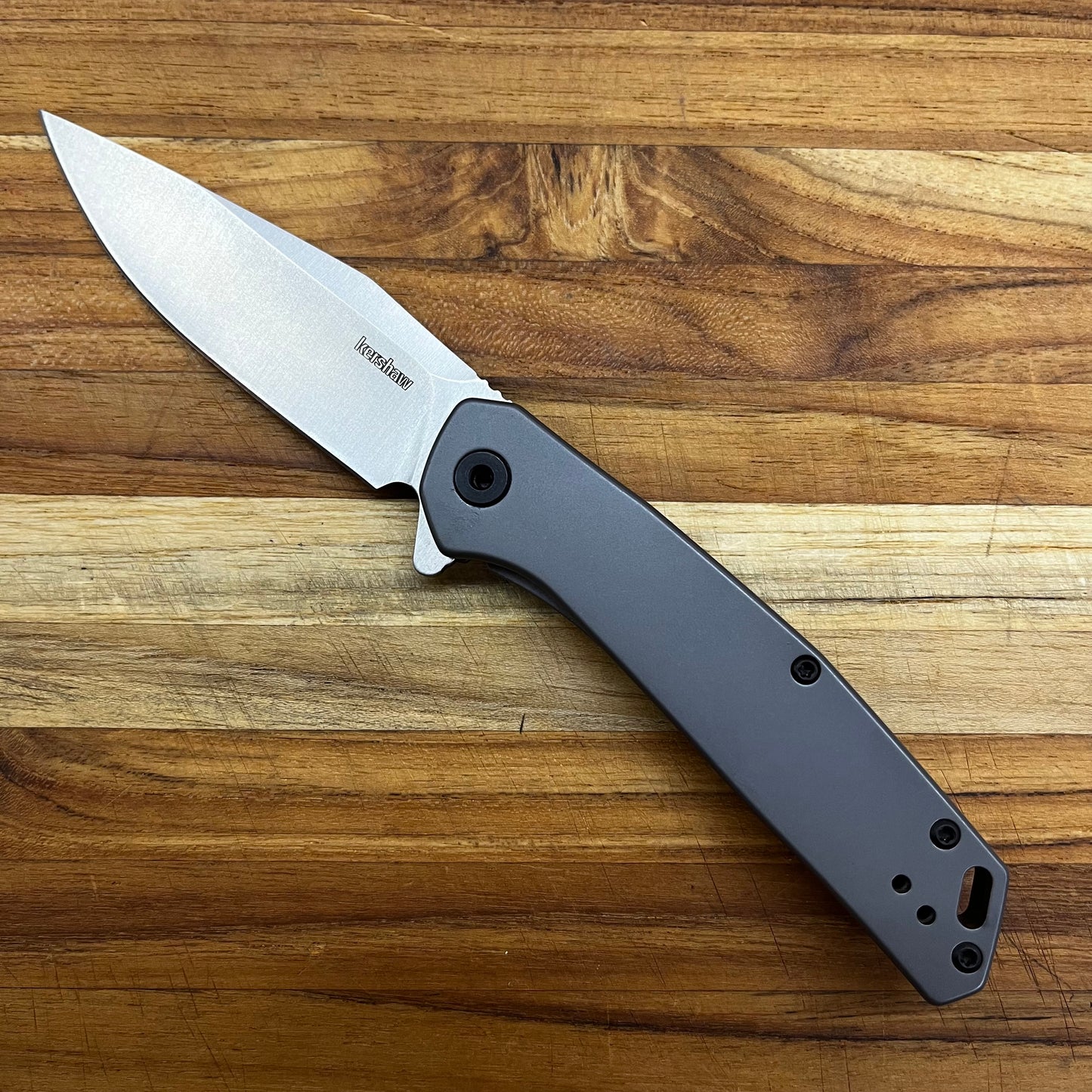 Kershaw Align 3" Flipping Knife w/ Grey PVD Stainless Handle
