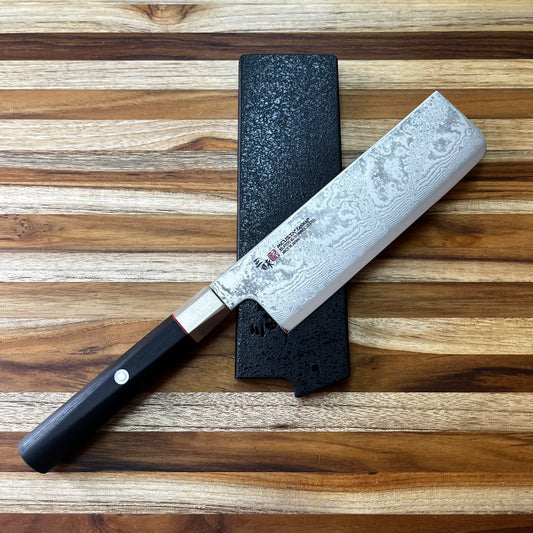 Mcusta Zanmai Black Lacquer 165mm (6.5") Nakiri Saya w/ Pin