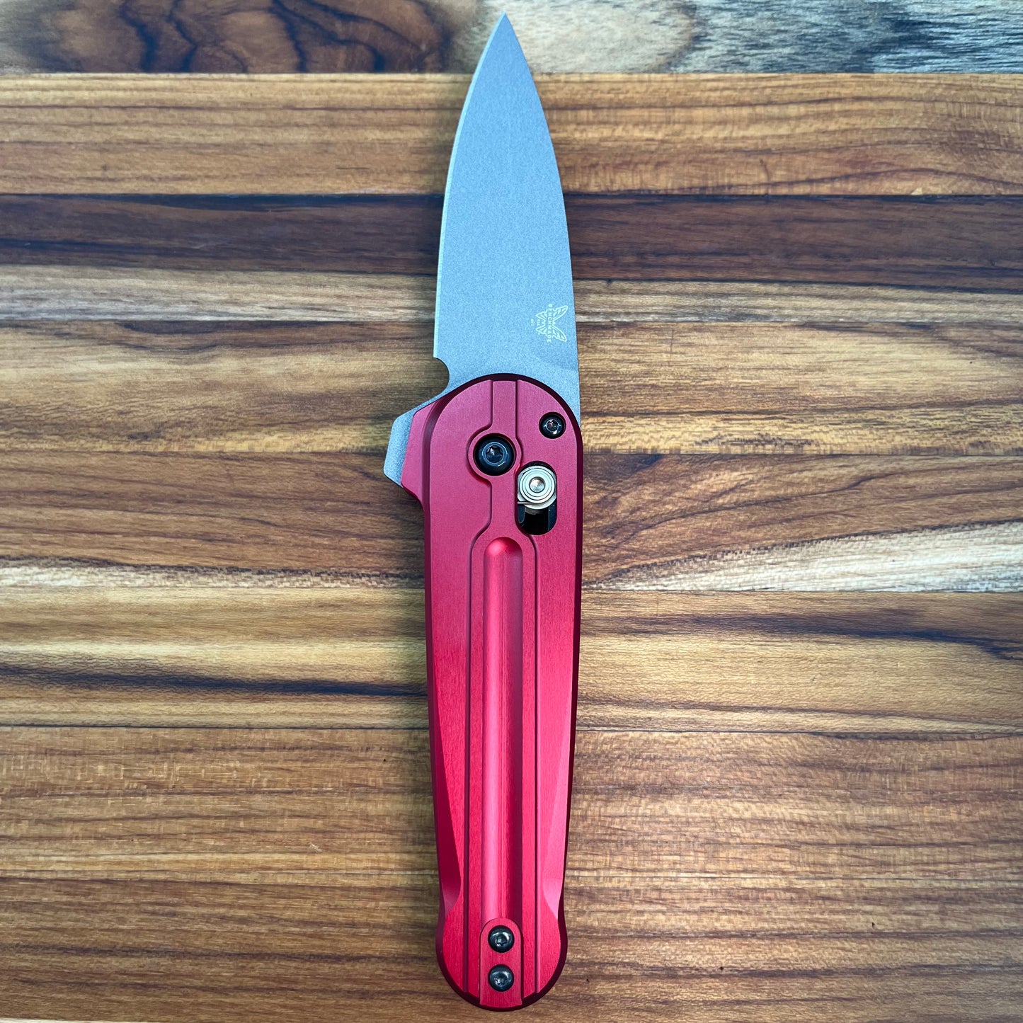 Benchmade Lowden 2.75" Flipping Knife w/ Phoenix Red Aluminum handle