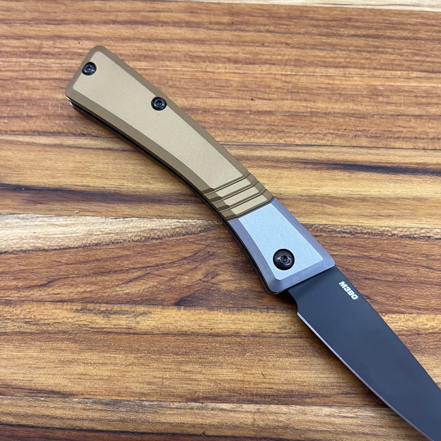 Benchmade Successor Folding Knife w/ Ash Grey & Burnt Brass Aluminum Handle