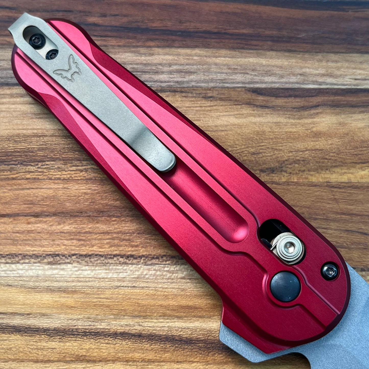 Benchmade Lowden 2.75" Flipping Knife w/ Phoenix Red Aluminum handle