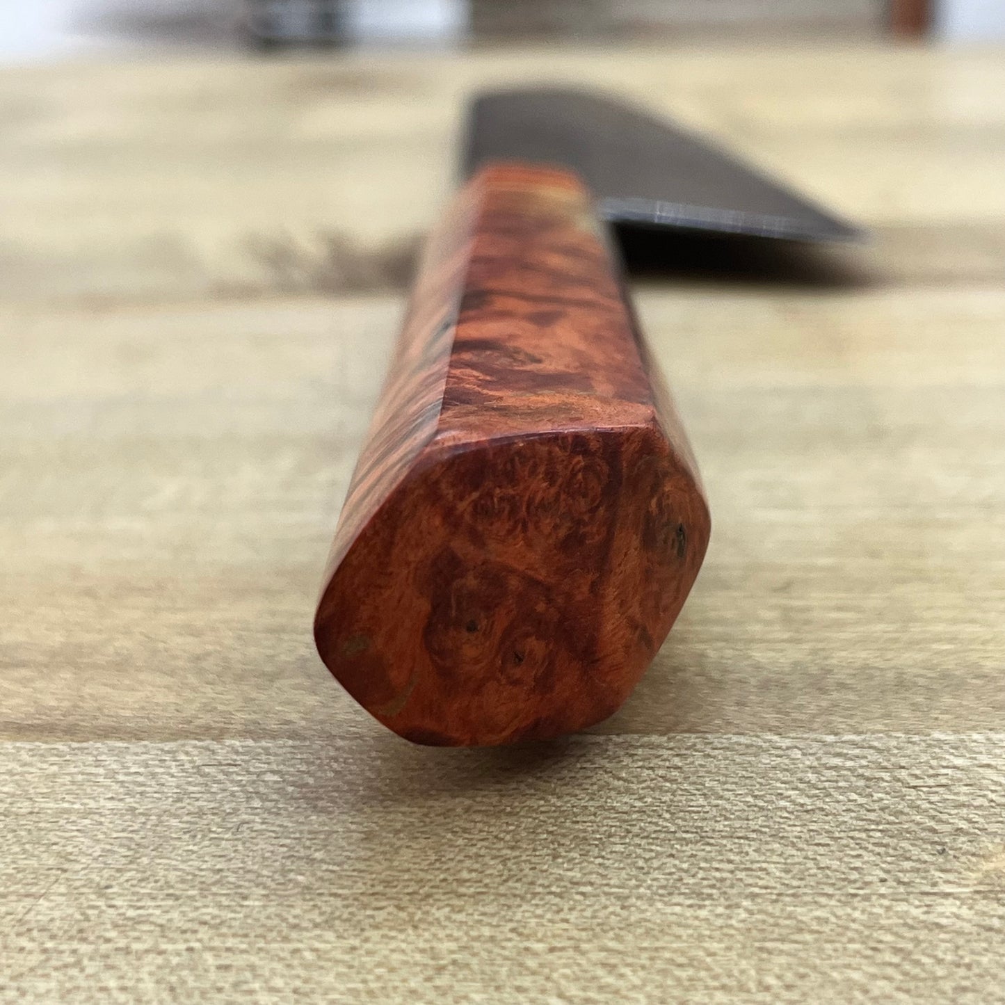 Baldwin Blades 210mm (8.25") Gyuto w/ Red & Orange Maple Burl Handle