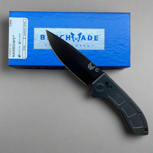 Benchmade Narrows 3.5" All Black Folding Knife w/ Matte Black Titanium Handle