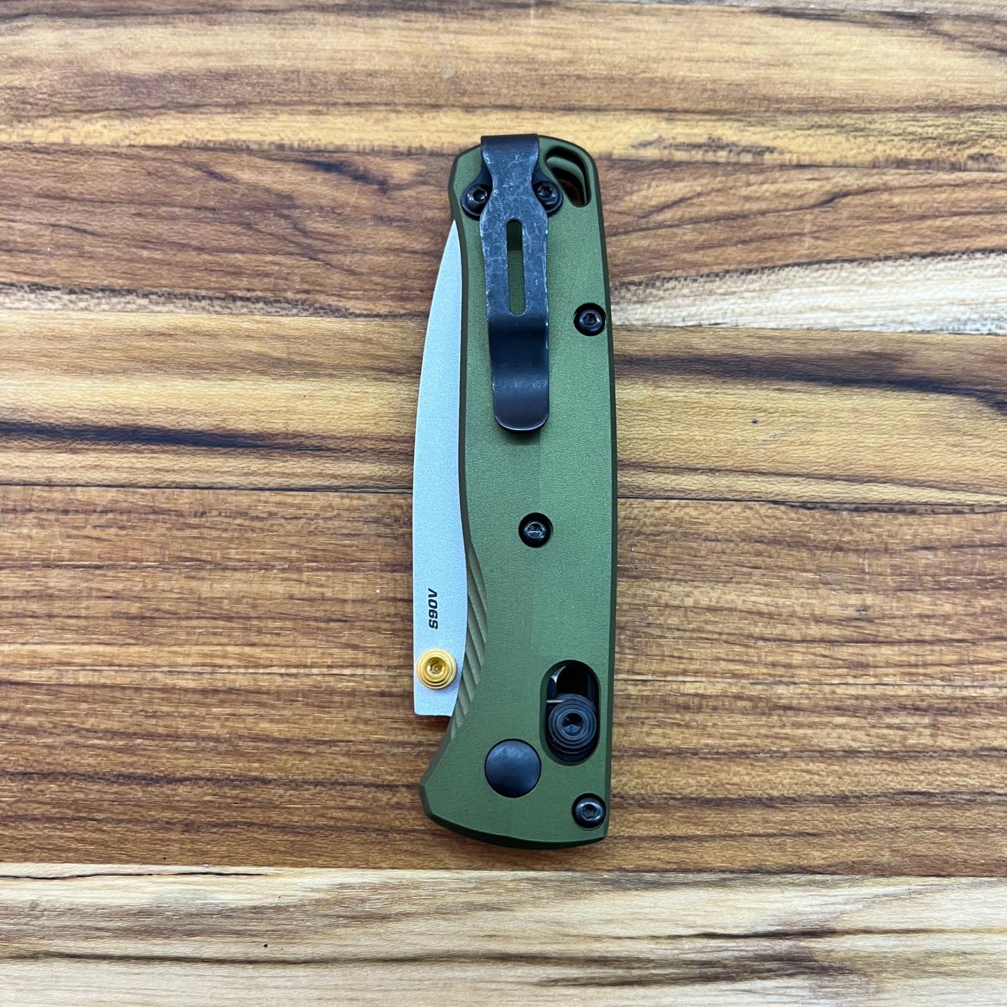 Benchmade Mini Bugout 3” Folding Knife w/ Woodland Green Handle