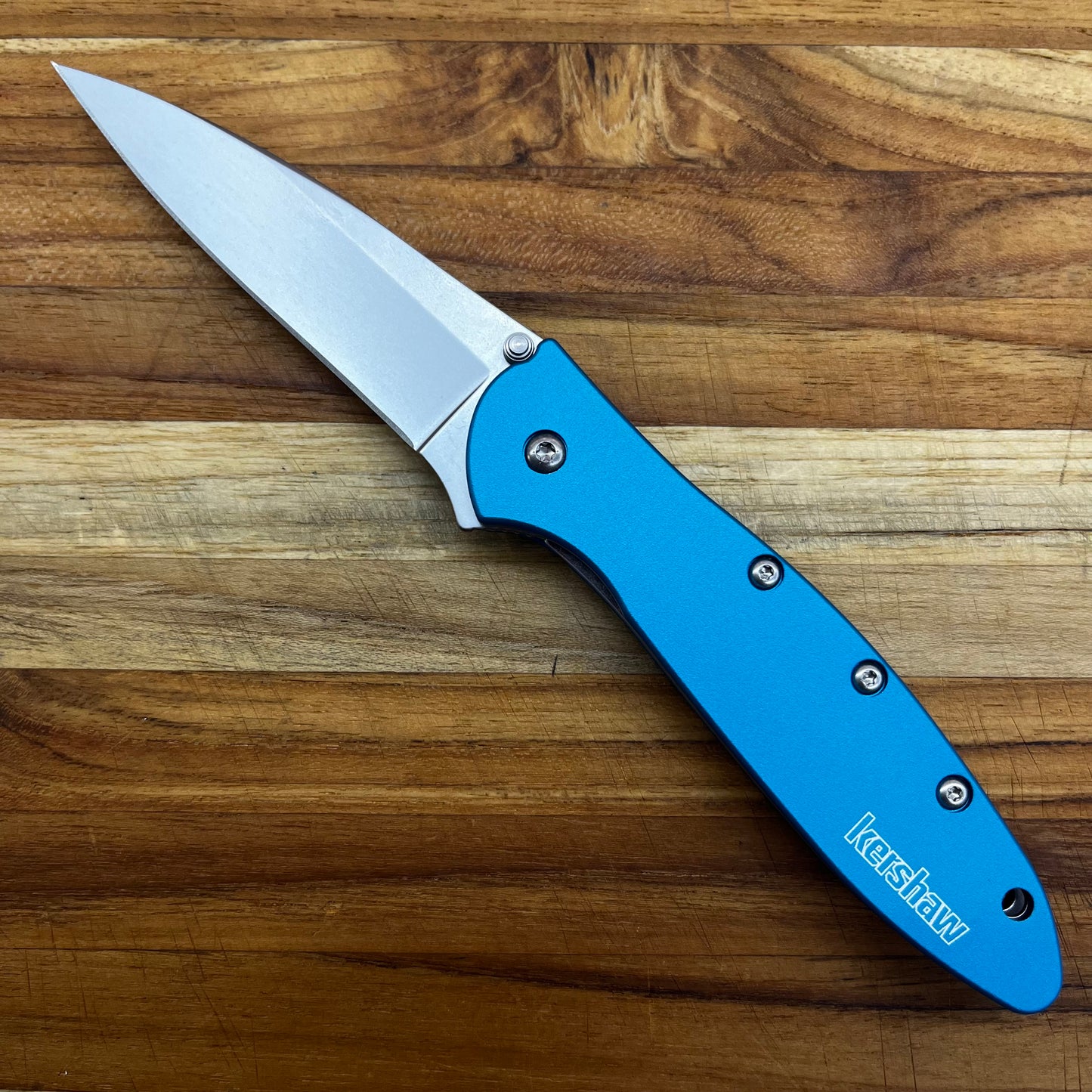 Kershaw Leek 3" Flipping Knife w/ Teal Aluminum Handle