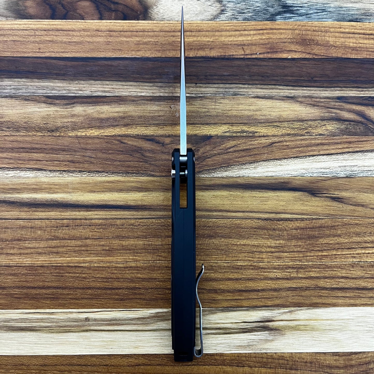 Pro-Tech *Limited Edition* Cambria Flipper 3.5" Folding Knife w/ Black Lip Pearl on Black Aluminum & TechnoCarbo Red Inlay