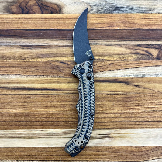 Benchmade Mini Bedlam 3.5” Folding Knife Layered Handle