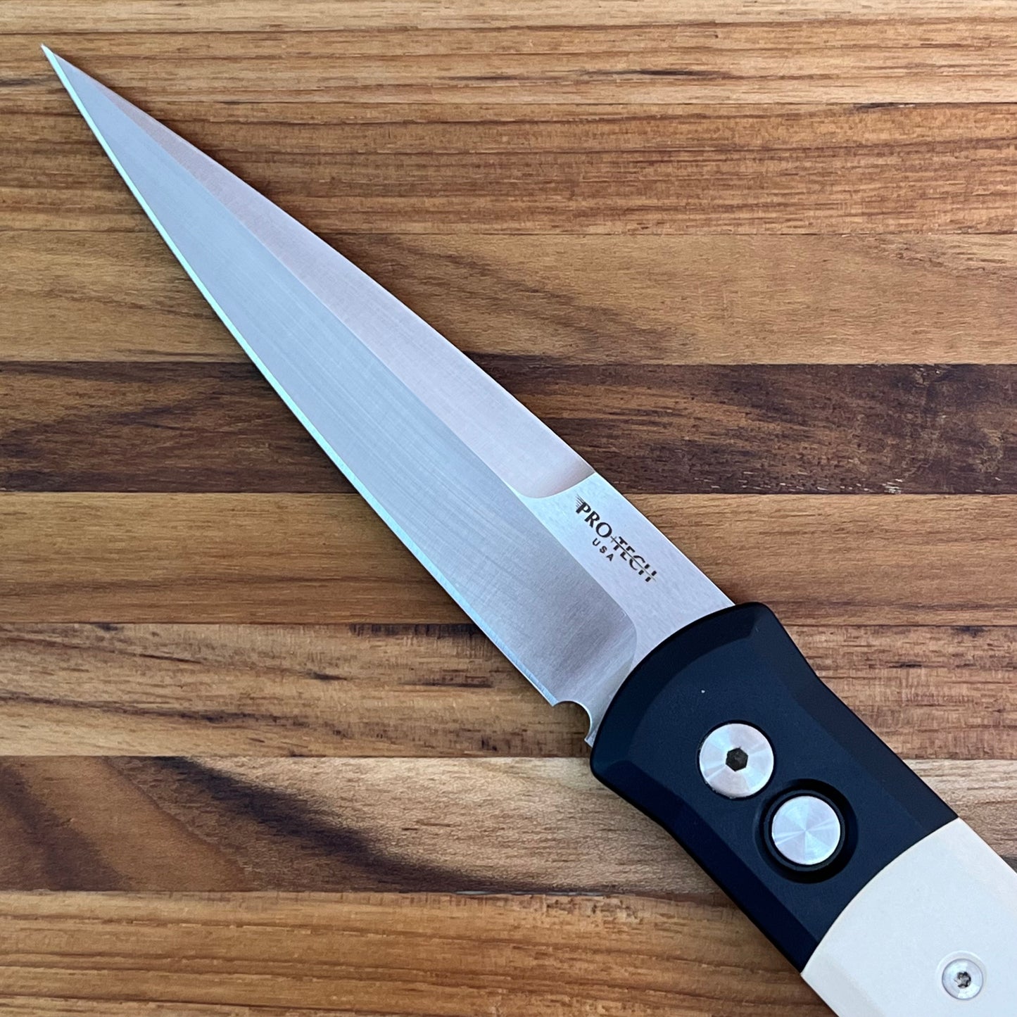 Pro-Tech Godfather 4" Auto w/ Ivory Micarta Handle