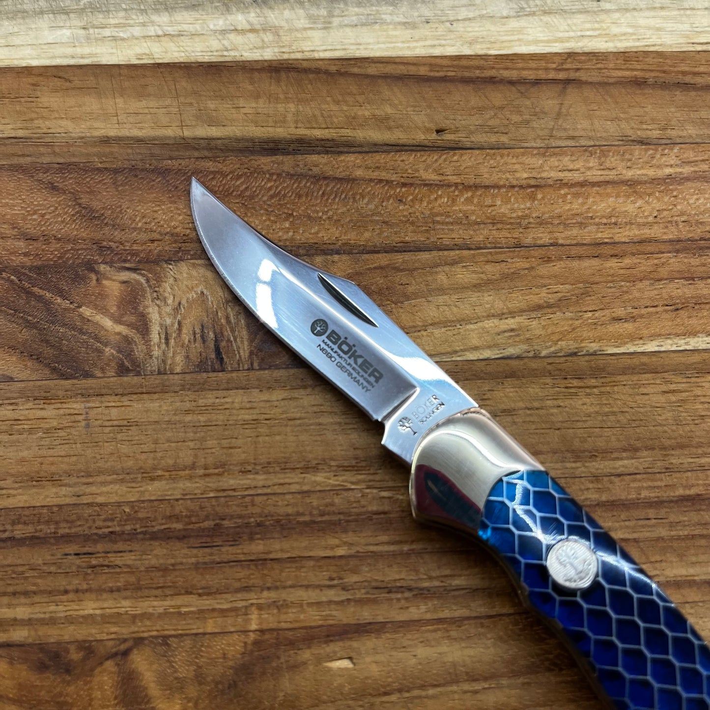 Boker Boyscout 3" Blue Honeycomb