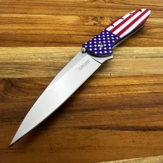 Kershaw Leek 3" Flipping Knife w/ American Flag Handle