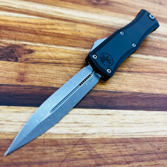 Microtech Hera II Mini D/E 3" OTF w/ Black Aluminum Handle