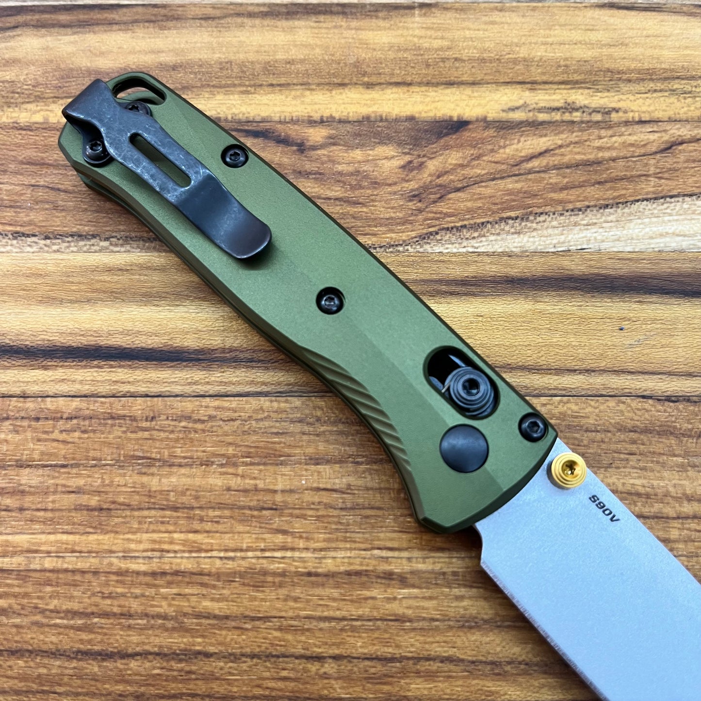 Benchmade Mini Bugout 3” Folding Knife w/ Woodland Green Handle