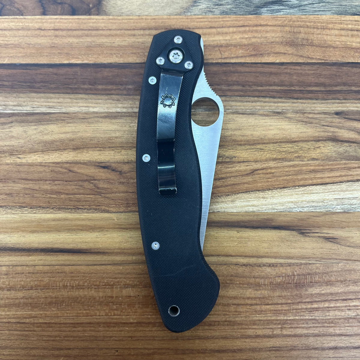 Spyderco Military 4" Folding Knife w/ Black G10 Handle