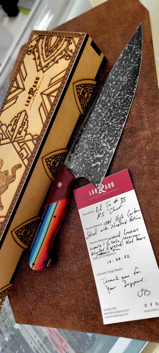 Labrado forge custom 8.5" El Tio Chef Knife by Labrado Forge