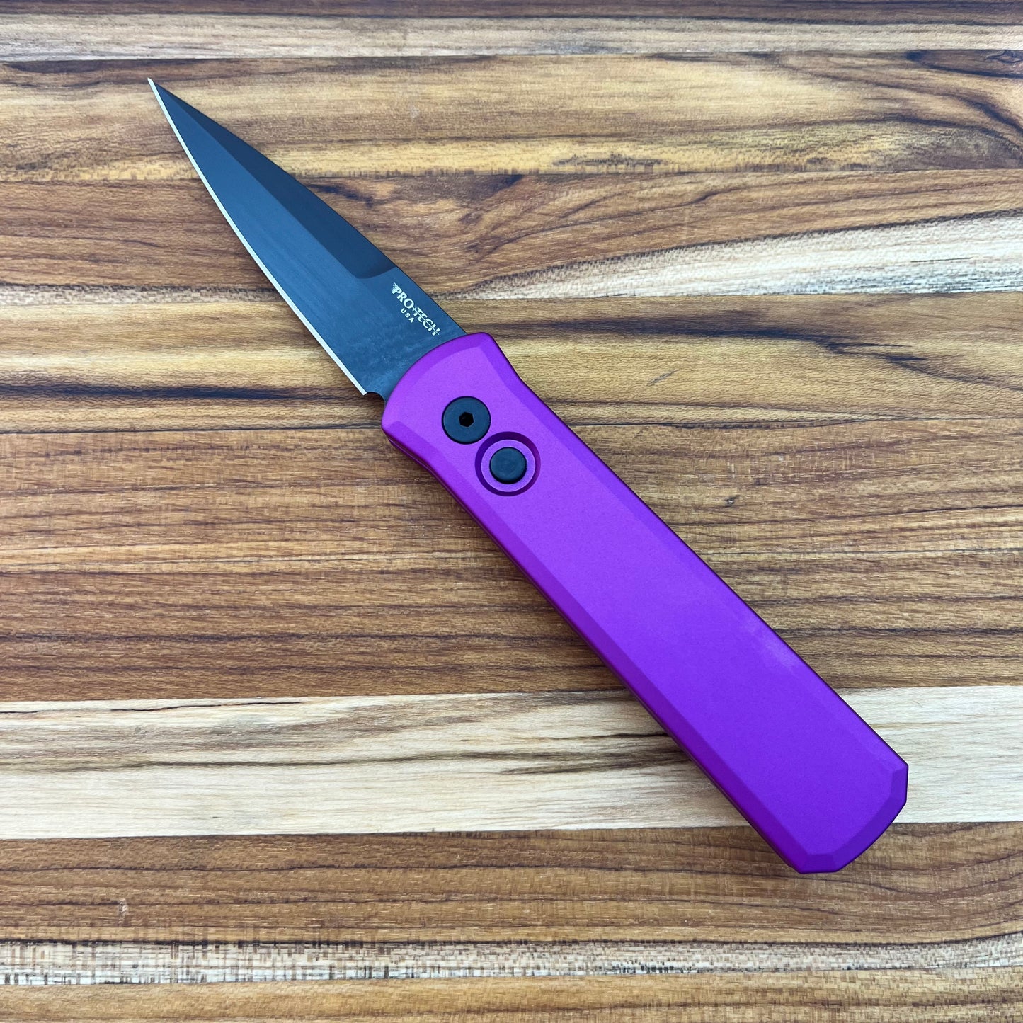 Pro-Tech Godson 3.15" Auto w/ Purple Aluminum Handle