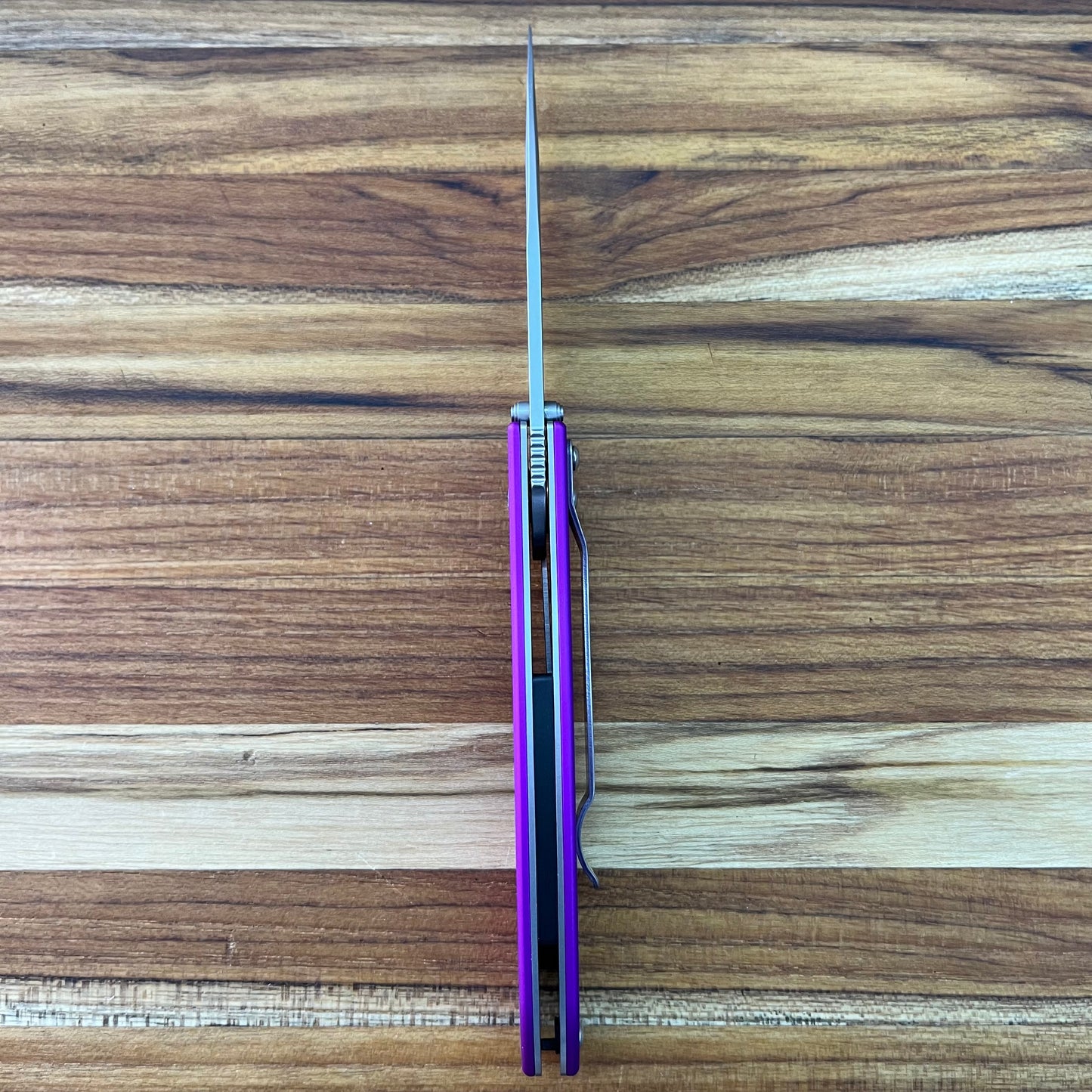 Kershaw Leek 3" Flipping Knife w/ Purple Aluminum Handle