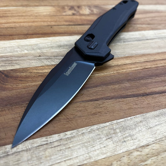 Kershaw Monitor 3" All Black Flipping Knife w/ Black Nylon Handle