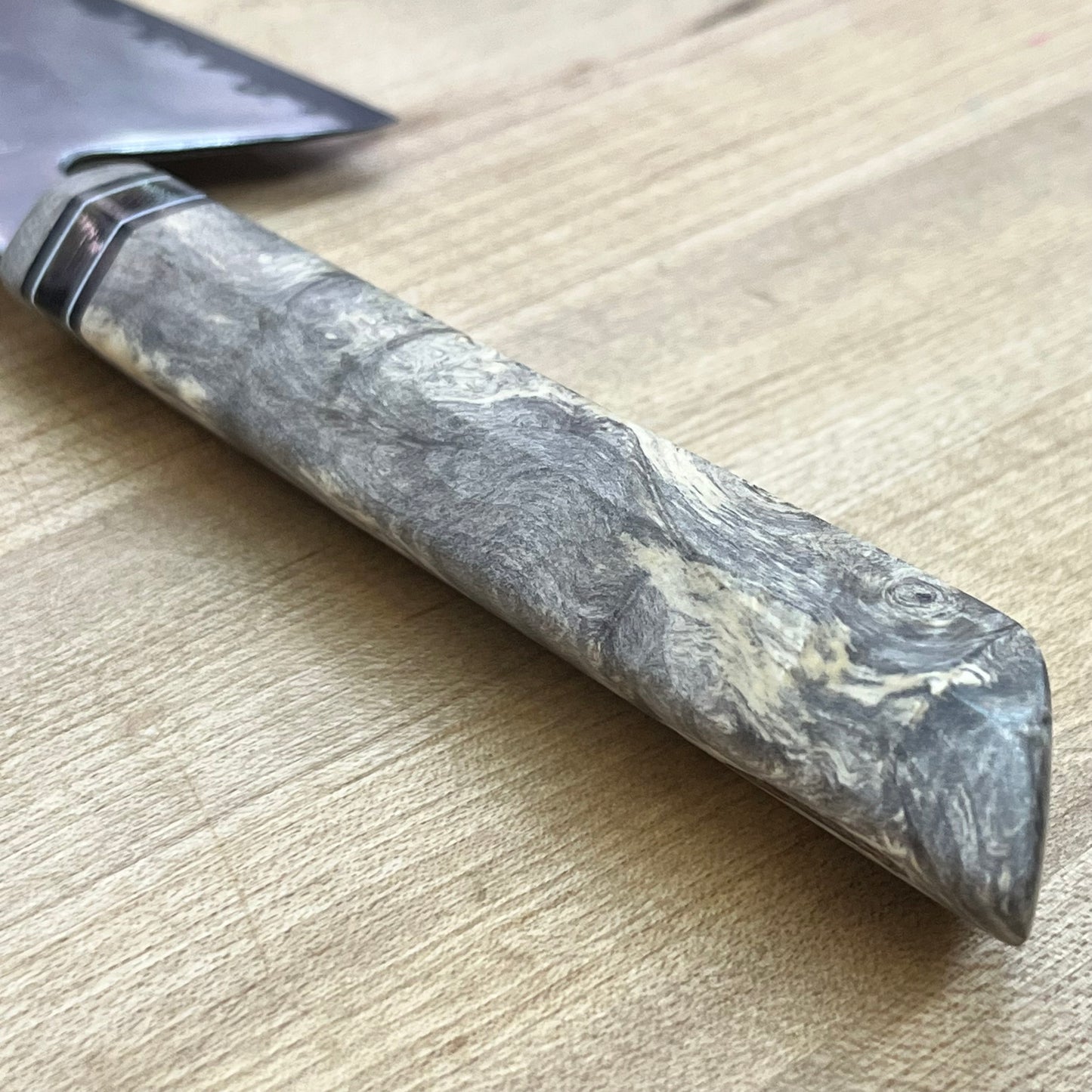Baldwin Blades 210mm (8.25") Nakiri w/ Buckeye Burl Handle