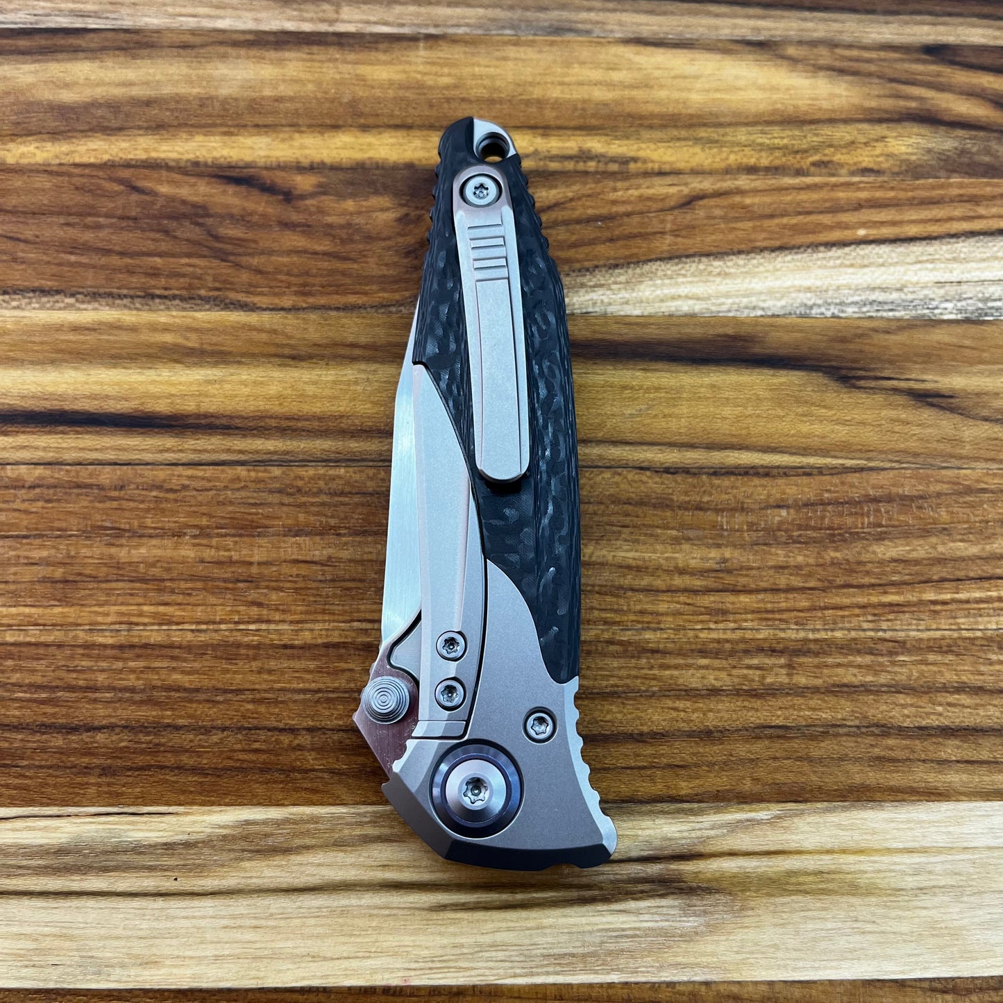 Microtech Socom Bravo Mini 3.5" Folding Knife w/ Ti Pivot & Titanium/Carbon Fiber Handle