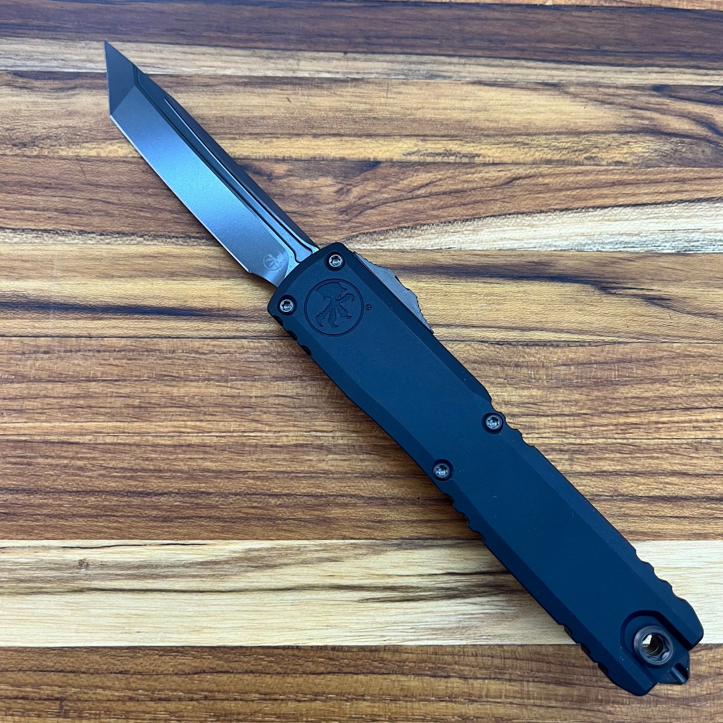 Microtech Ultratech Gen III ZBP T/E 3.5" Shadow DLC OTF w/ Black Aluminum Handle