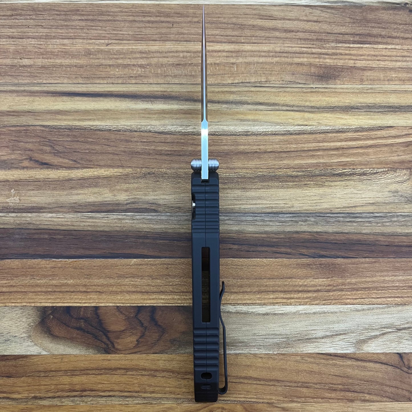 Pro-Tech TR-3 Integrity 3.5" Folding Knife w/ Black Relic Texture Aluminum Handle & Black Lip Pearl Button