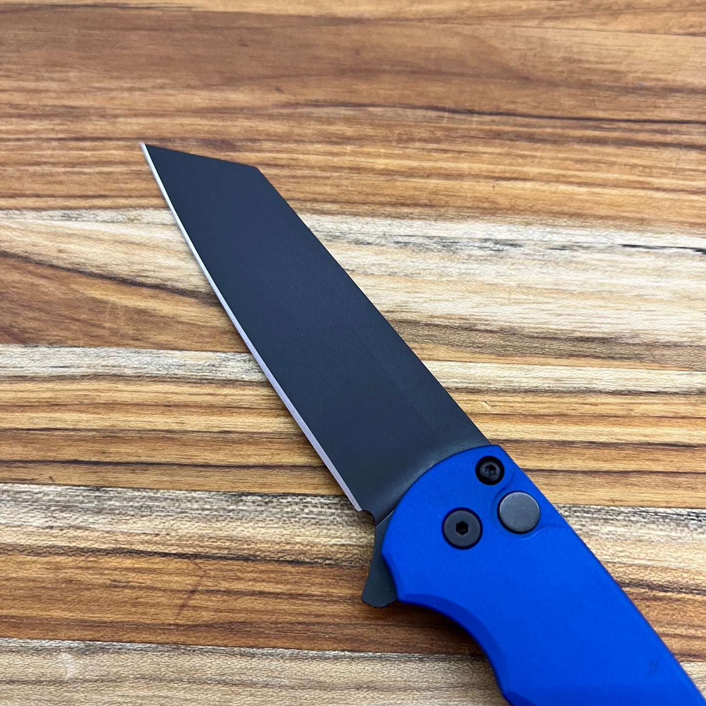 Pro-Tech Malibu 3.25" Flipping Knife w/ DLC Blade and Blue Aluminum Handle