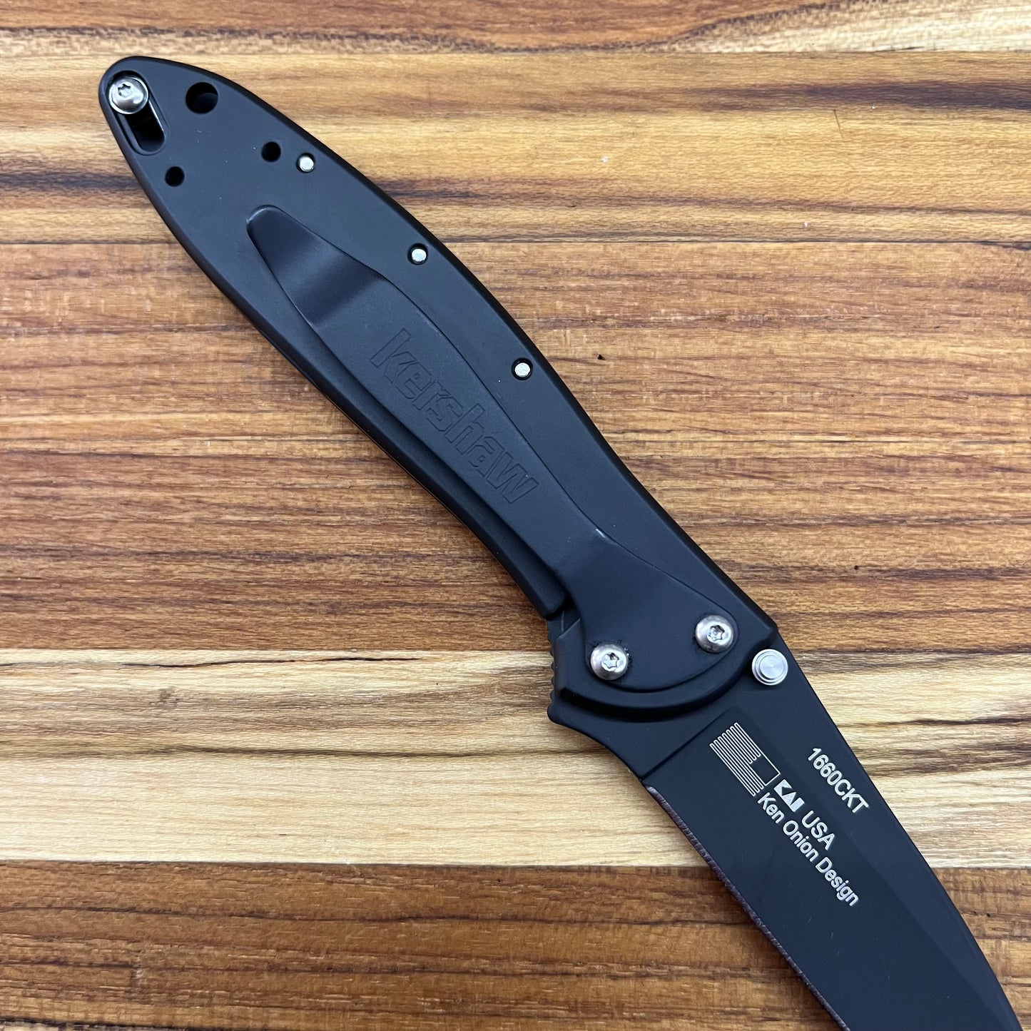 Kershaw Leek 3" Flipping Knife w/ Black Blade & Aluminum Handle