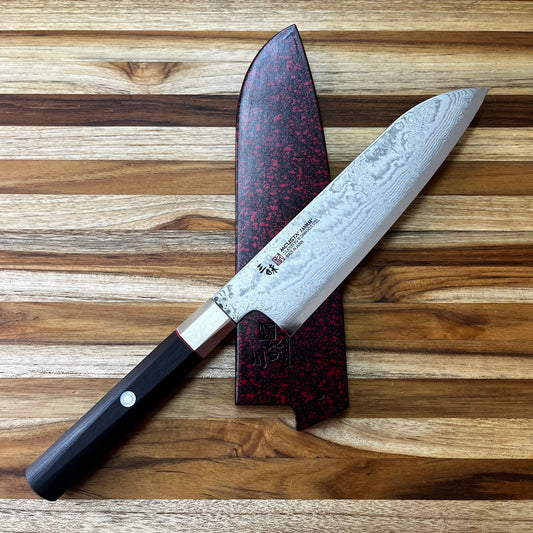 Mcusta Zanmai Red Lacquer 180mm (7") Santoku Saya w/ Pin