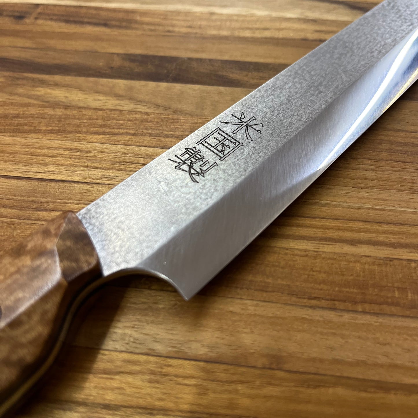 Meglio Semi-Custom 320mm (12.5") Sakimaru Yanagiba w/ Blue Gum Eucalyptus Handle