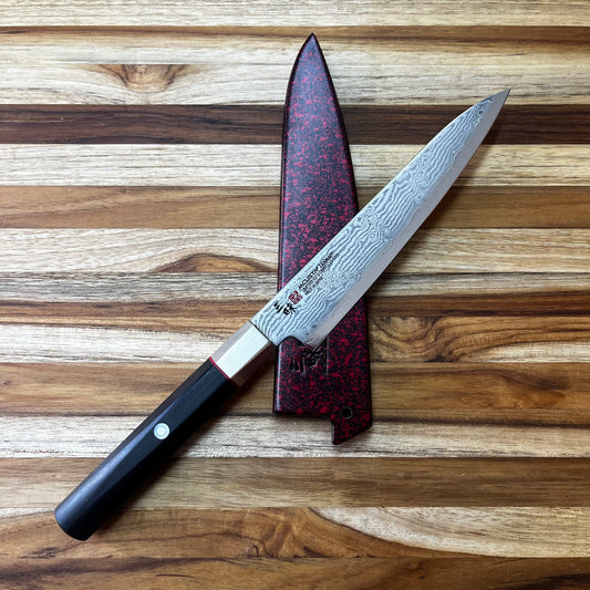 Mcusta Zanmai Red Lacquer 150mm (6") Petty Saya w/ Pin
