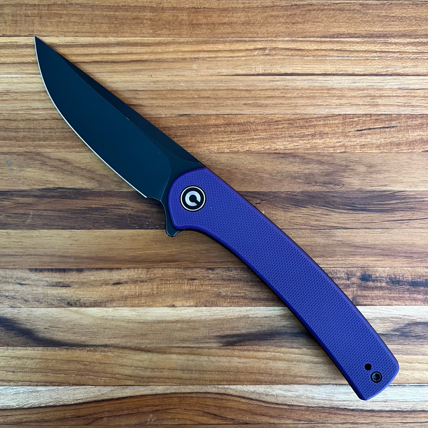Civivi Mini Asticus 3.25" Flipper Knife w/ Purple Handles