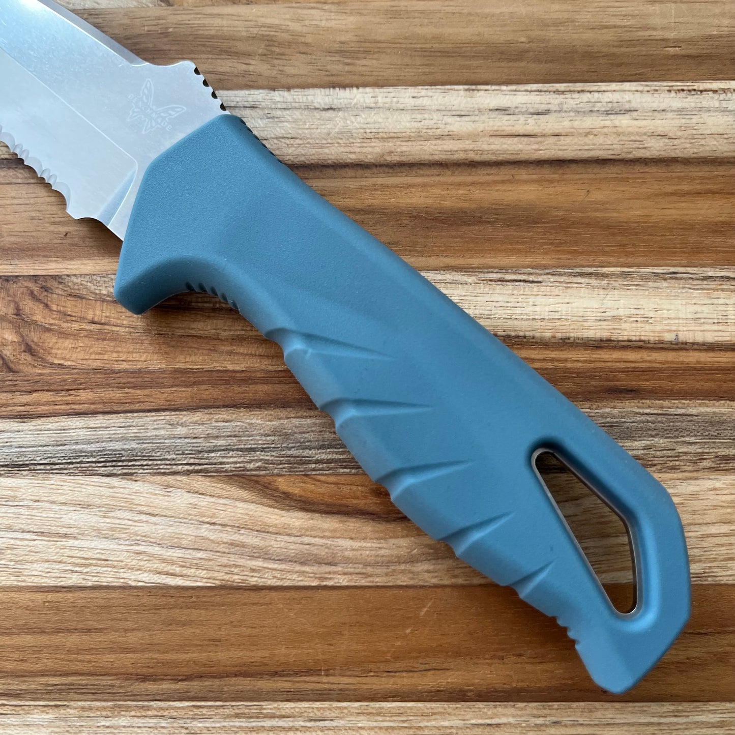 Benchmade Undercurrent 4.32" Fixed Blade w/ Sheath & Depth Blue Santoprene