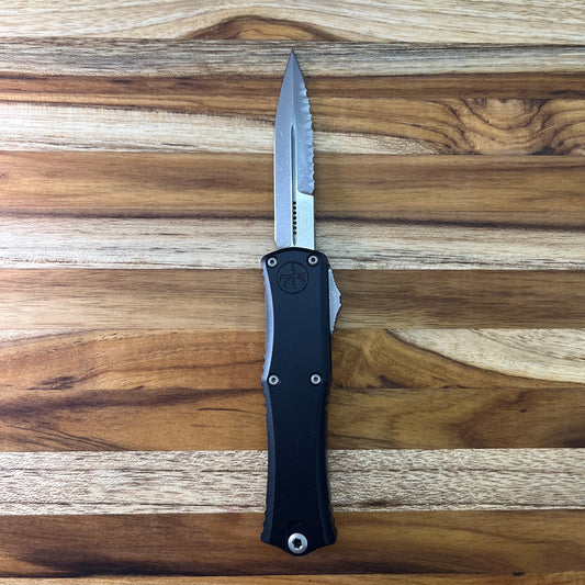 Microtech Hera II Mini D/E Bayonet 3" Apocalyptic F/S OTF Auto w/ Black Handle