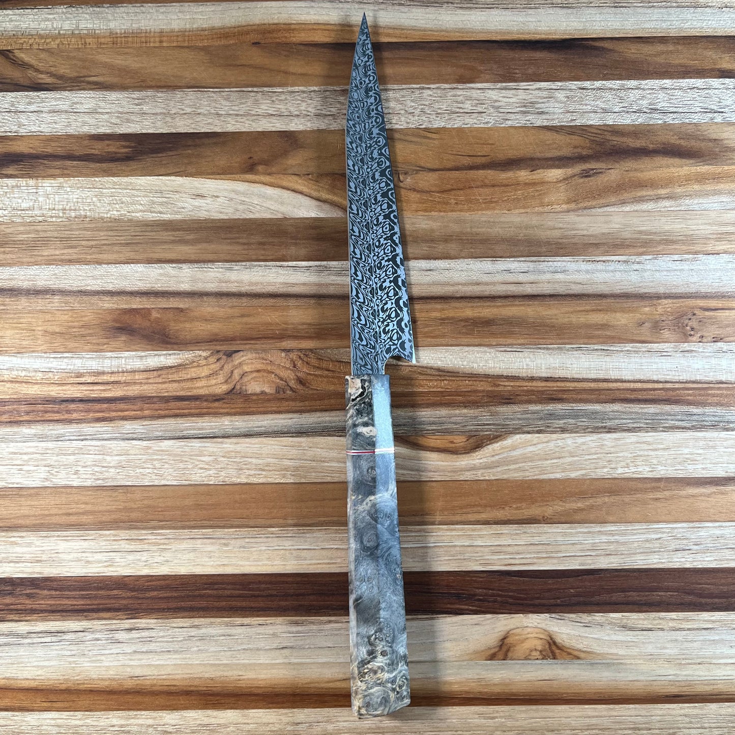 Alfredo Faccipieri Artisanal 6.5" Petty w/ Damasteel Svavner Damascus & Buckeye Handle