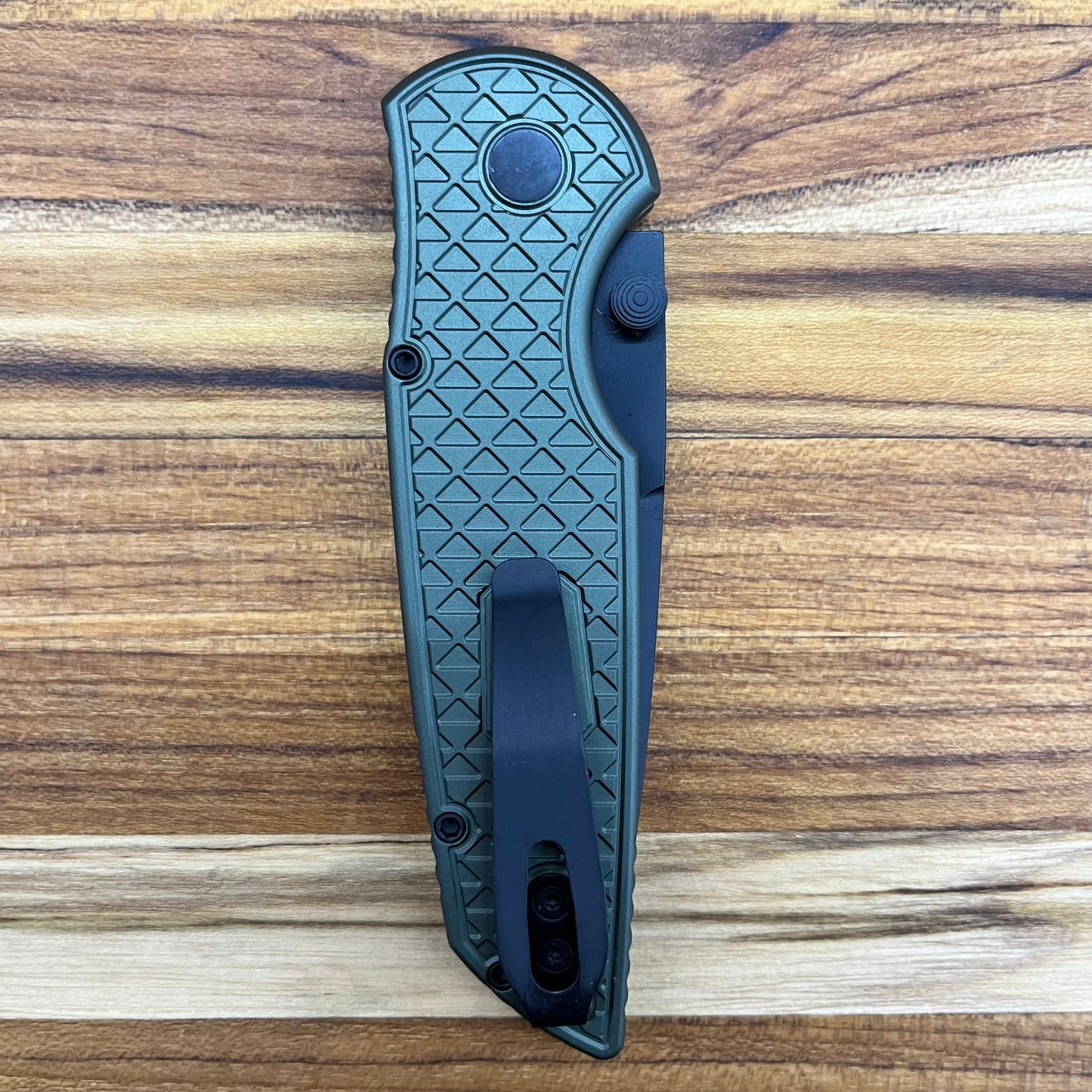 Pro-Tech TR-3 Integrity 3.5" Folding Knife w/ Green Relic Textured Handle