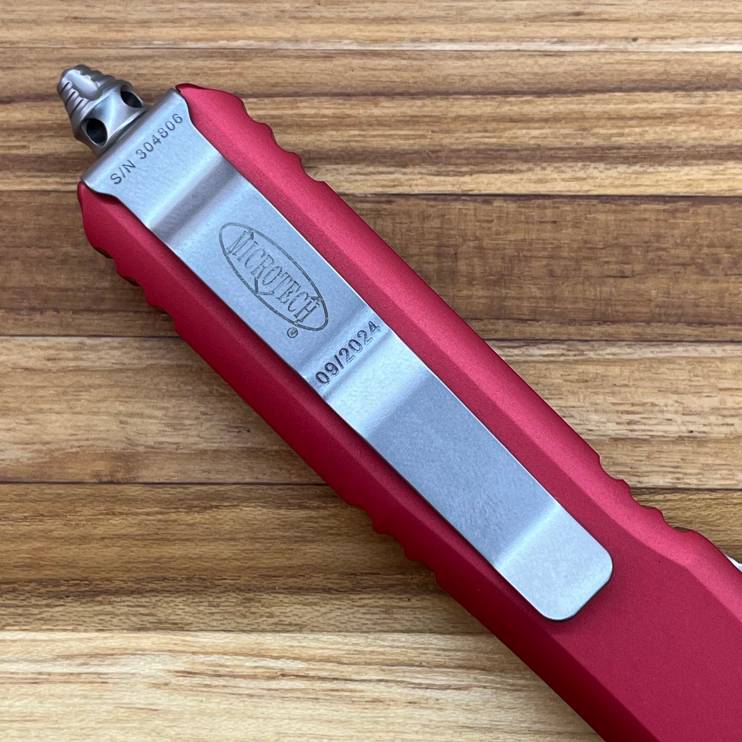 Microtech Ultratech S/E 3.25" OTF w/ Red Aluminum Handle