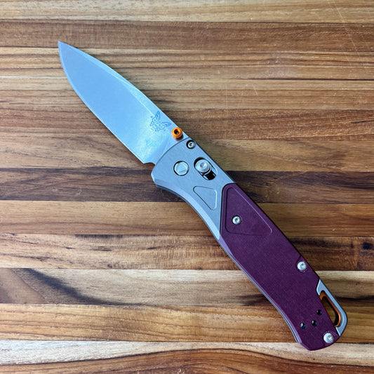 Benchmade Bugout 3.25” Folding Knife w/ Redstone Richlite Handle