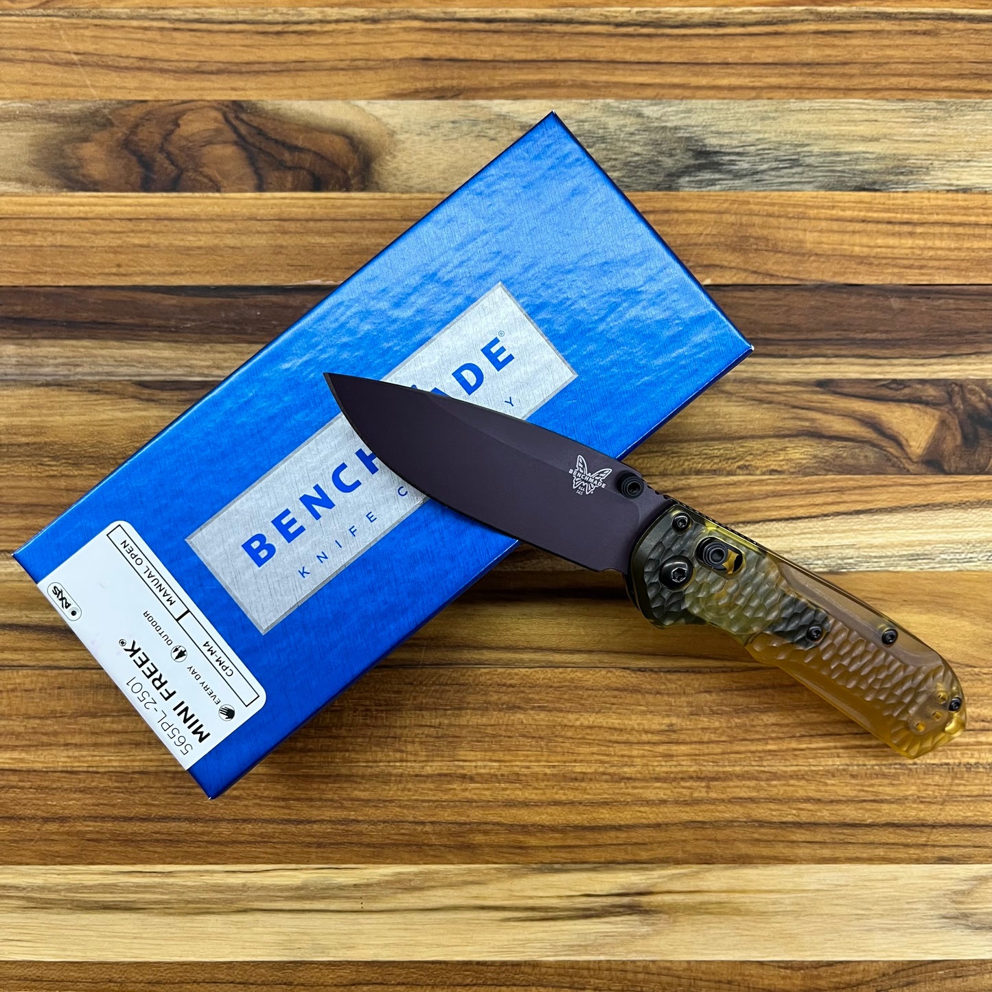 Benchmade SHOT Show Limited Edition Mini Freek 3" Folding Knife w/ Amber Ultem Handle