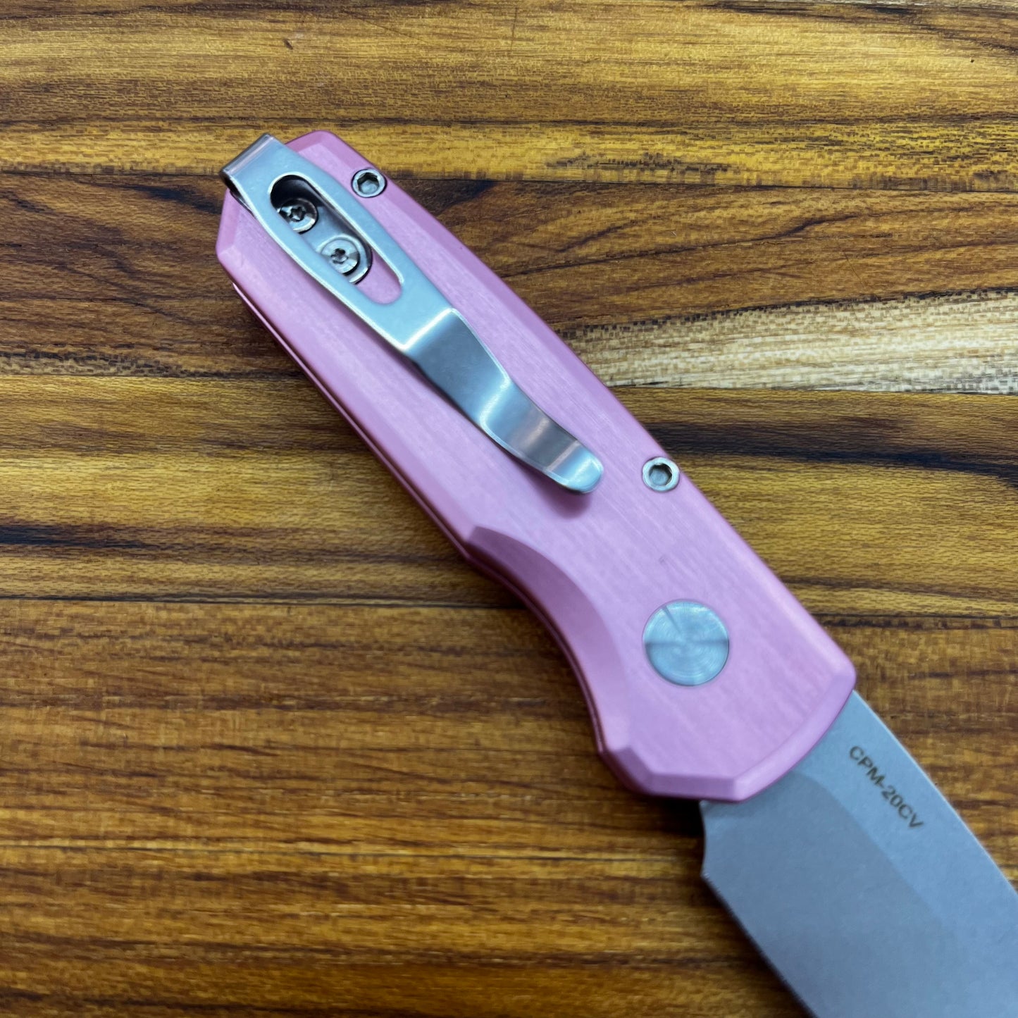 Pro-Tech Runt 5 2" Auto w/ 20CV & Pink Aluminum Handle