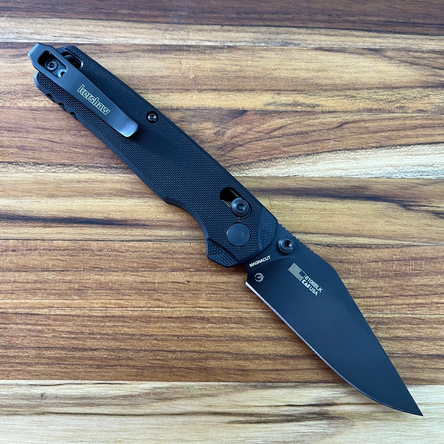 Kershaw Bel Air Clip Point 3" All Black Folding Knife w/ G10 Handle