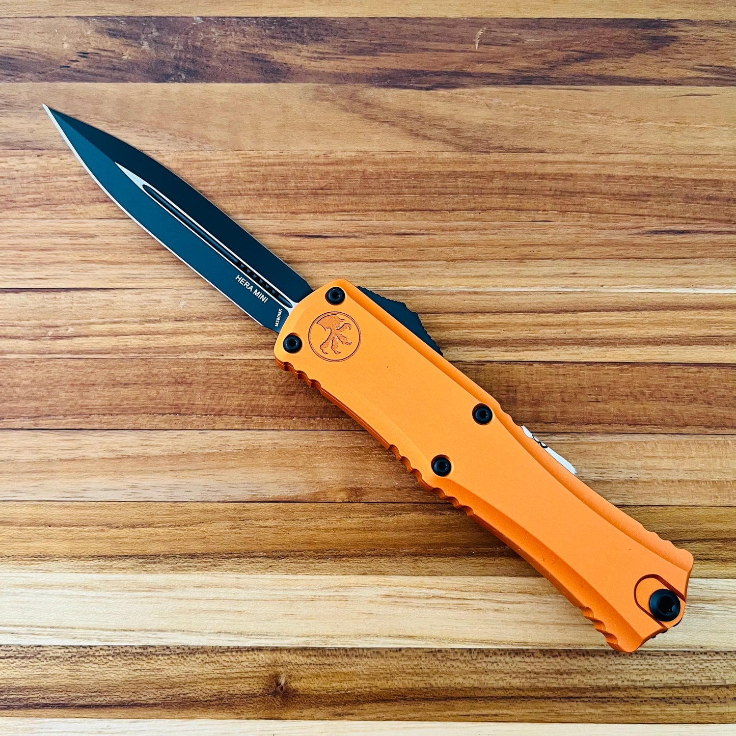Microtech Mini Hera II 30th Anniversary D/E 3" OTF w/ Orange Aluminum Handle