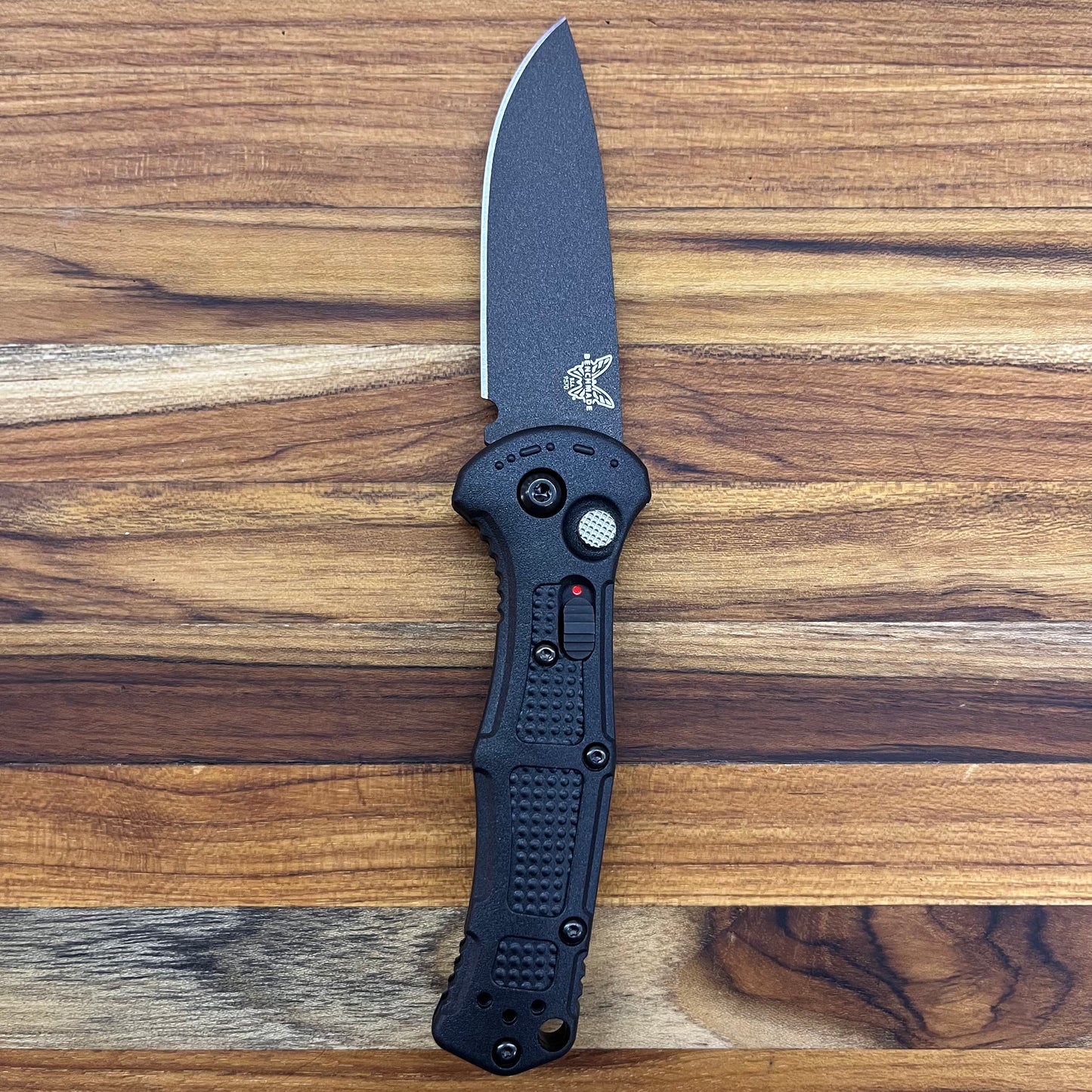 Benchmade Mini Claymore 3" Auto w/ Textured Black Grivory Handle