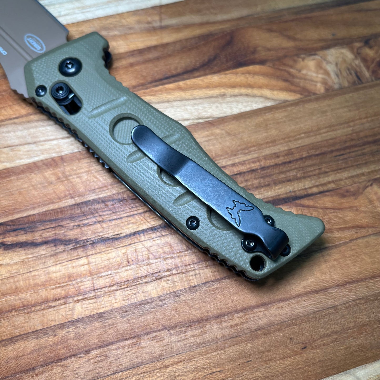 Benchmade Mini Adamas 3.25" Auto w/ OD Green G10 Handle