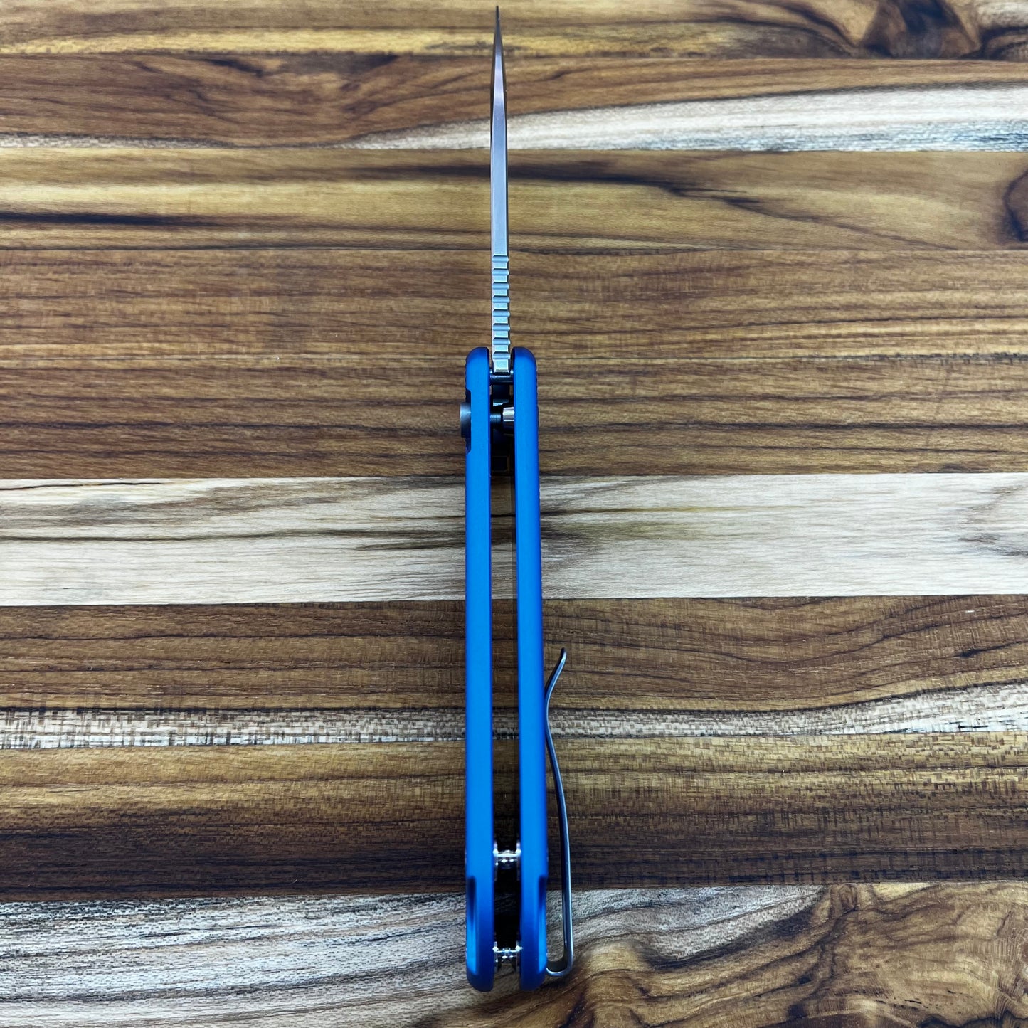 Civivi Button Lock Elementum II 3" Flipper w/ Blue Handle