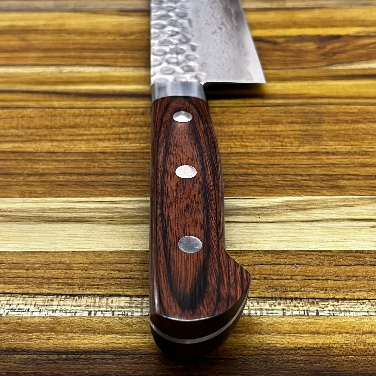 Kikuichi Warikomi Damascus Tsuchime 210mm (8.25") Gyuto