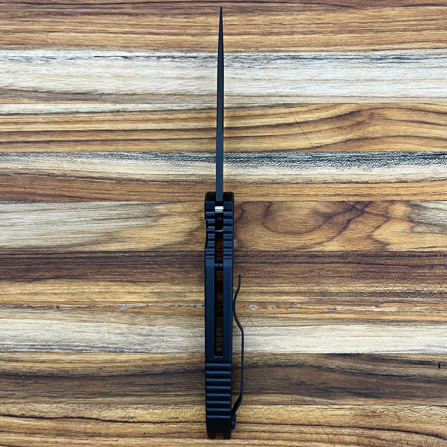 Pro-Tech TR-3 Operator Edition 3.5" All Black Auto w/ Tritium Button & Fish Scale Aluminum Handle